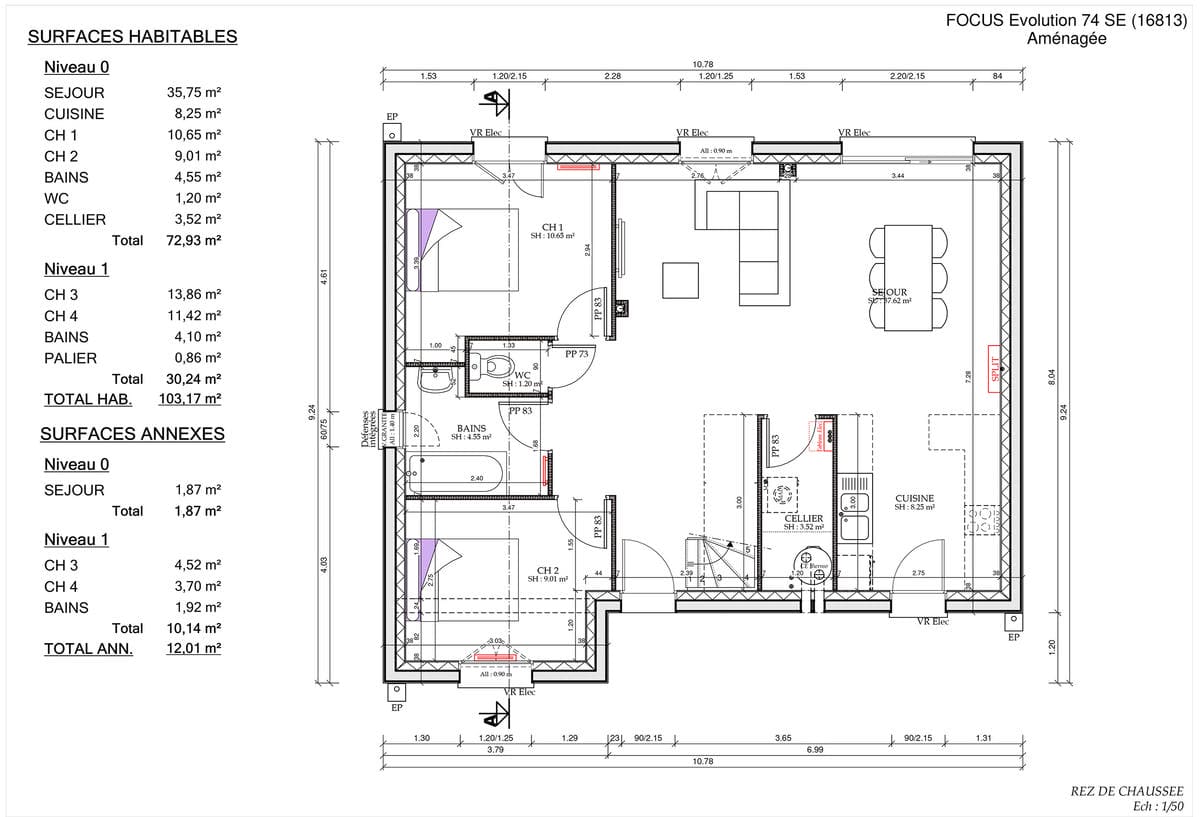 Plan Rez-de-chaussée Evo