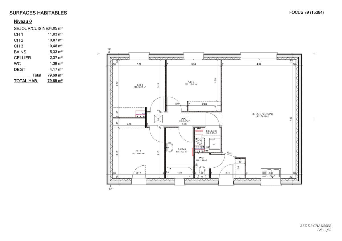 Plan Rez-de-chaussée Cosy City